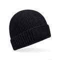 Berretto Organic Cotton Engineered Patch Beanie nero - personalizzabile con logo