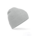 Berretto Organic Cotton Fine Knit Beanie grigio - personalizzabile con logo