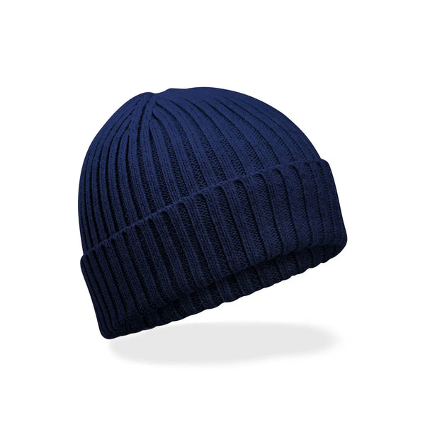 Berretto Organic Cotton Kids Beanie blu - personalizzabile con logo