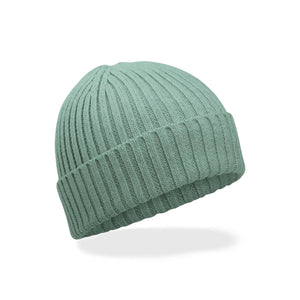 Berretto Organic Cotton Kids Beanie verde - personalizzabile con logo