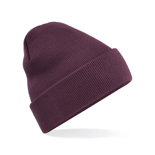 Berretto Original Cuffed Beanie plum - personalizzabile con logo
