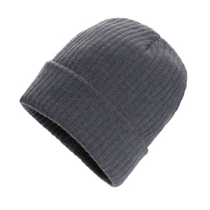 Berretto Polylana® Pryor AWARE™ con risvolto grigio scuro - personalizzabile con logo