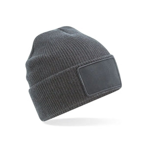 Berretto Removable Patch Thinsulate Beanie grigio - personalizzabile con logo