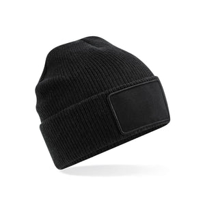 Berretto Removable Patch Thinsulate Beanie nero - personalizzabile con logo
