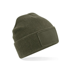 Berretto Removable Patch Thinsulate Beanie verde - personalizzabile con logo