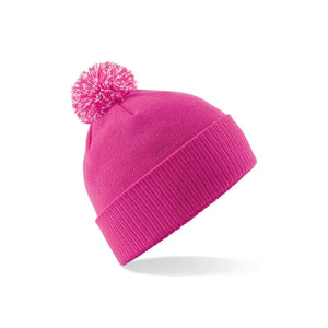 Berretto Snowstar Beanie fuchsia/off white - personalizzabile con logo