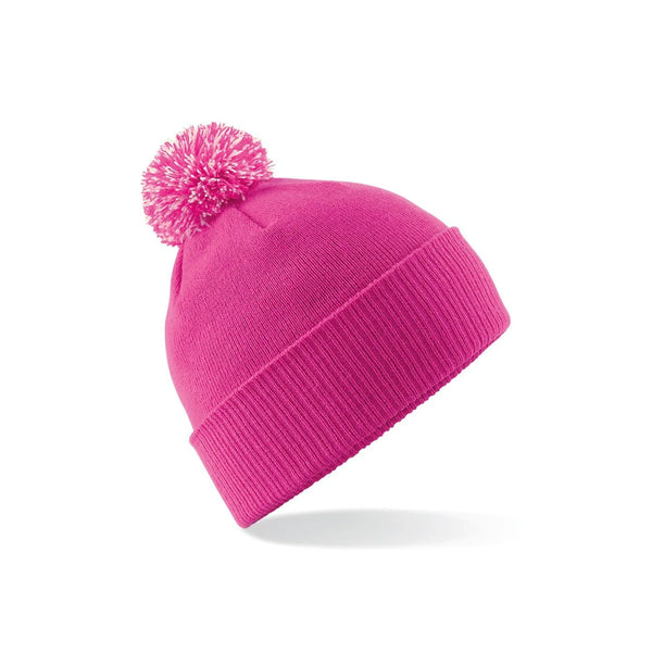 Berretto Snowstar Beanie fuchsia/off white - personalizzabile con logo