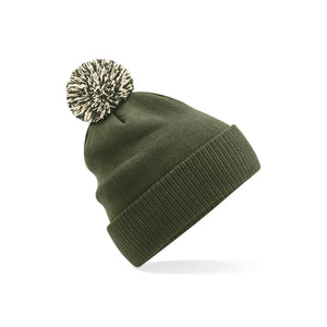 Berretto Snowstar Beanie olive green/oatmeal - personalizzabile con logo