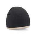 Berretto Two-Tone Pull-On Beanie black/stone - personalizzabile con logo