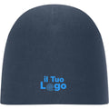 Berretto unisex blu in cotone - personalizzabile con logo