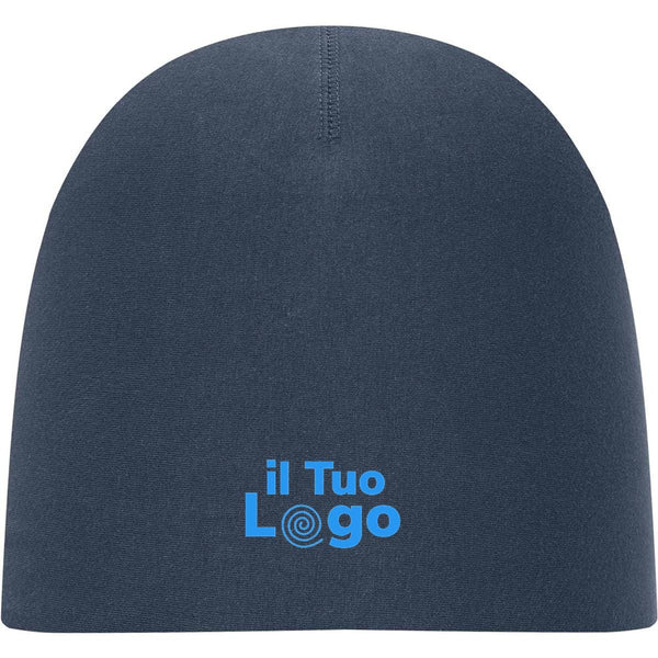 Berretto unisex blu in cotone - personalizzabile con logo