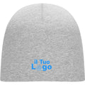 Berretto unisex grigio in cotone - personalizzabile con logo