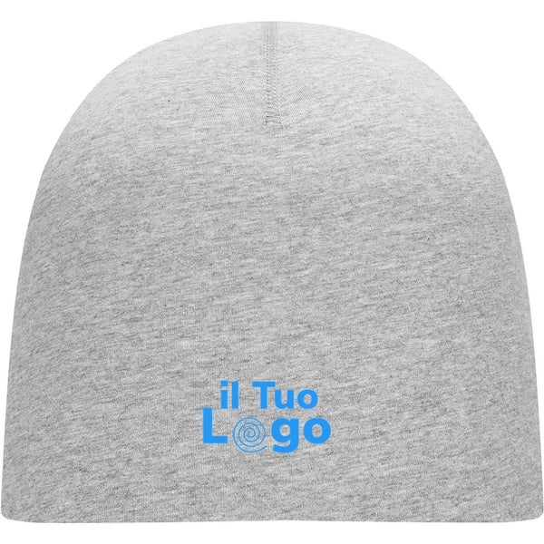 Berretto unisex grigio in cotone - personalizzabile con logo