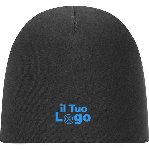 Berretto unisex nero in cotone - personalizzabile con logo