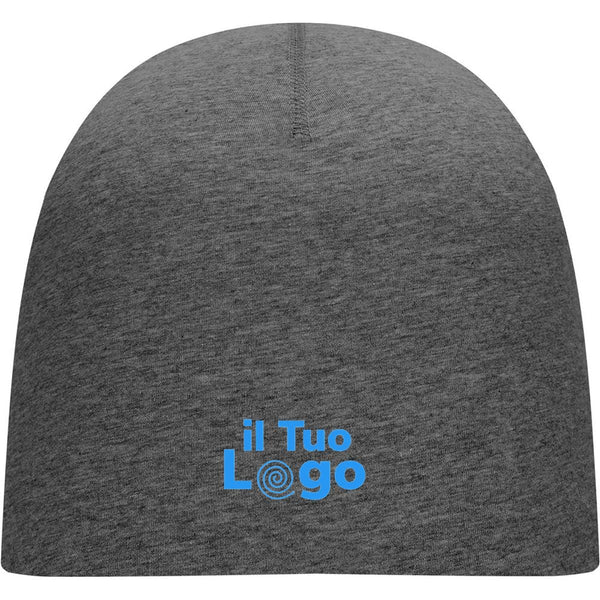 Berretto unisex grigio scuro in cotone - personalizzabile con logo