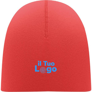 Berretto unisex rosso in cotone - personalizzabile con logo