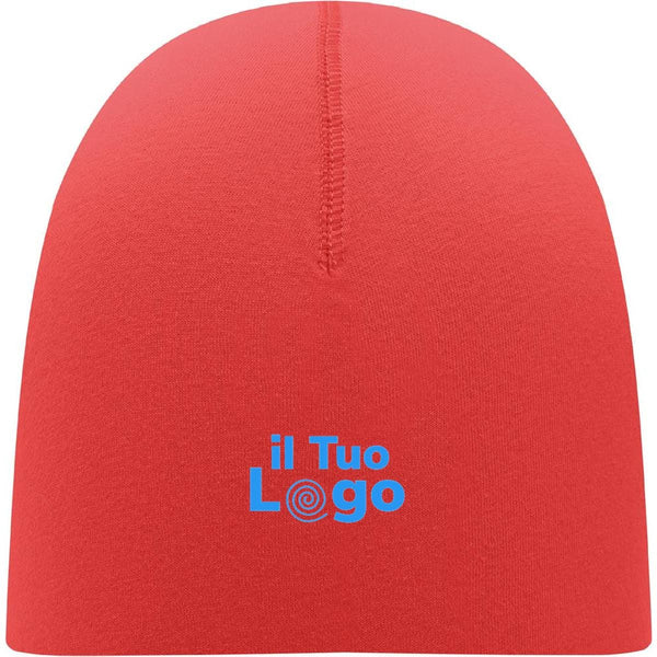 Berretto unisex rosso in cotone - personalizzabile con logo