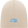 Berretto unisex beige in cotone - personalizzabile con logo