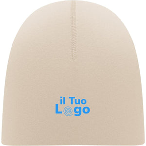 Berretto unisex beige in cotone - personalizzabile con logo