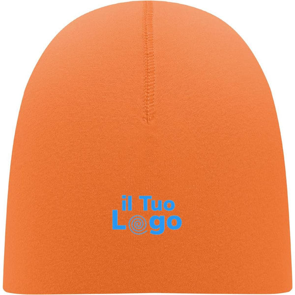 Berretto unisex arancione in cotone - personalizzabile con logo