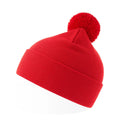 Berretto Wind-S With Pompom rosso - personalizzabile con logo