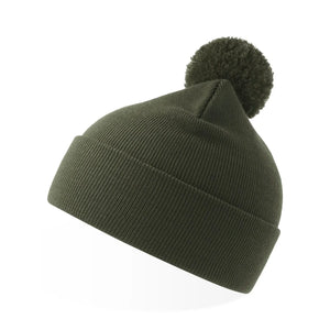 Berretto Wind-S With Pompom verde - personalizzabile con logo