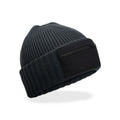 Berretto Zip Patch Beanie grigio - personalizzabile con logo