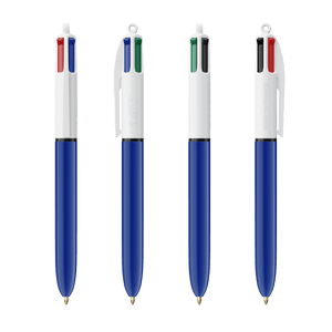 BIC® 4 Colori personalizzata Bianco/Blu - personalizzabile con logo