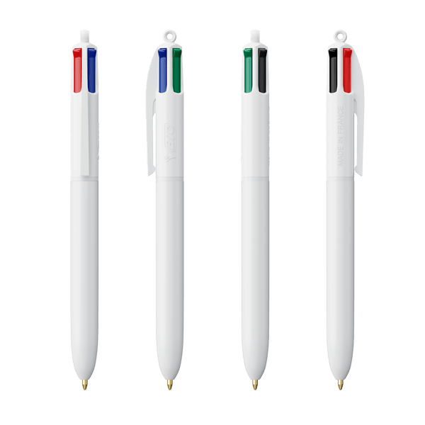 Penna BIC 4 Colori Brillante Personalizzata Con Incisione | Regalo Ufficio Scuola | Scegli Colore E Carattere