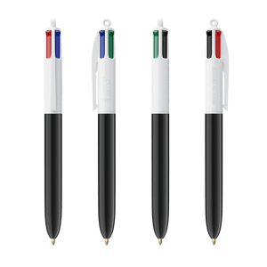 BIC® 4 Colori personalizzata Bianco/Nero - personalizzabile con logo