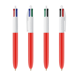 BIC® 4 Colori personalizzata Bianco/Rosso - personalizzabile con logo