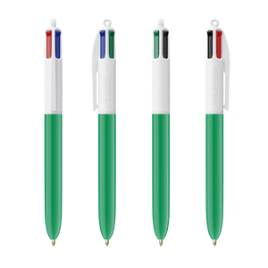 BIC® 4 Colori personalizzata Bianco/Verde - personalizzabile con logo