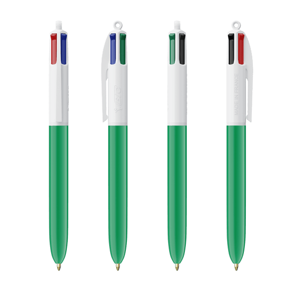 BIC® 4 Colori personalizzata Bianco/Verde - personalizzabile con logo