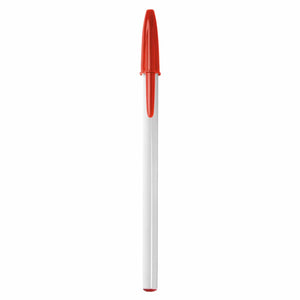 BIC® classica personalizzata Bianco /  Rosso / Inchiostro Blu - personalizzabile con logo