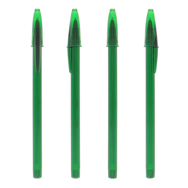 BIC® classica personalizzata Verde Trasparente / Inchiostro Blu - personalizzabile con logo