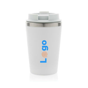 Bicchiere a doppia parete Java in RCS 350ML bianco - personalizzabile con logo