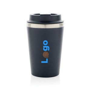 Bicchiere a doppia parete Java in RCS 350ML blu navy - personalizzabile con logo