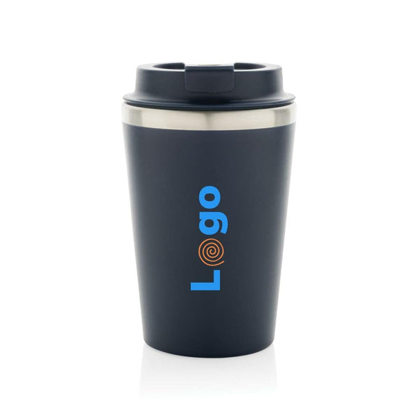 Bicchiere a doppia parete Java in RCS 350ML blu navy - personalizzabile con logo