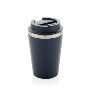 Bicchiere a doppia parete Java in RCS 350ML blu navy - personalizzabile con logo