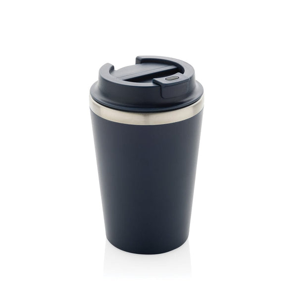 Bicchiere a doppia parete Java in RCS 350ML blu navy - personalizzabile con logo