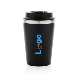 Bicchiere a doppia parete Java in RCS 350ML nero - personalizzabile con logo