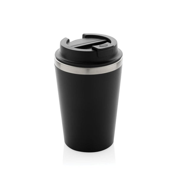 Bicchiere a doppia parete Java in RCS 350ML nero - personalizzabile con logo