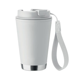 Bicchiere a doppio strato. 300 ml. Bianco - personalizzabile con logo