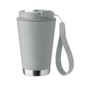 Bicchiere a doppio strato. 300 ml. Grigio - personalizzabile con logo