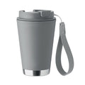 Bicchiere a doppio strato. 300 ml. grigio - personalizzabile con logo