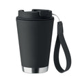 Bicchiere a doppio strato. 300 ml. Nero - personalizzabile con logo