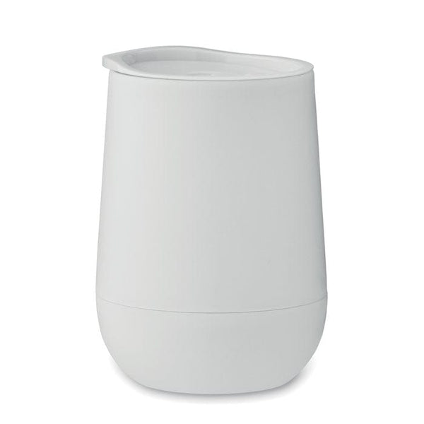 Bicchiere a doppio strato in PP Bianco - personalizzabile con logo