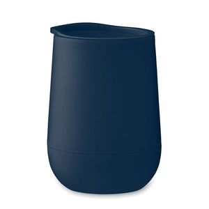 Bicchiere a doppio strato in PP blu navy - personalizzabile con logo