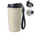 Bicchiere acciaio riciclato Beige - personalizzabile con logo