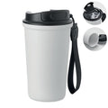 Bicchiere acciaio riciclato Bianco - personalizzabile con logo